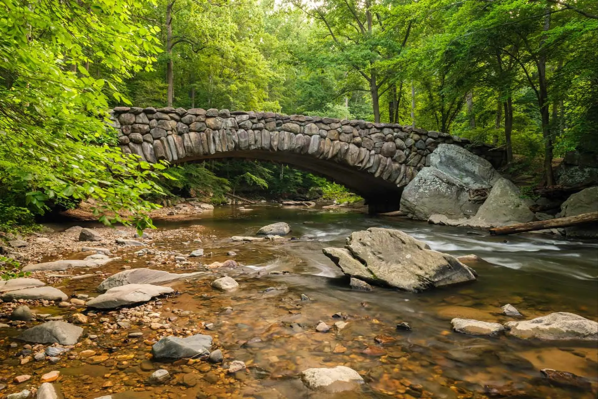 Stone Bridge Over Creek